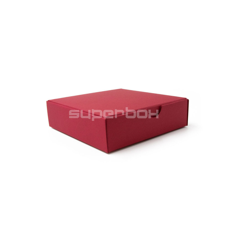 Small Square Gift Box from Red Decorative Cardboard