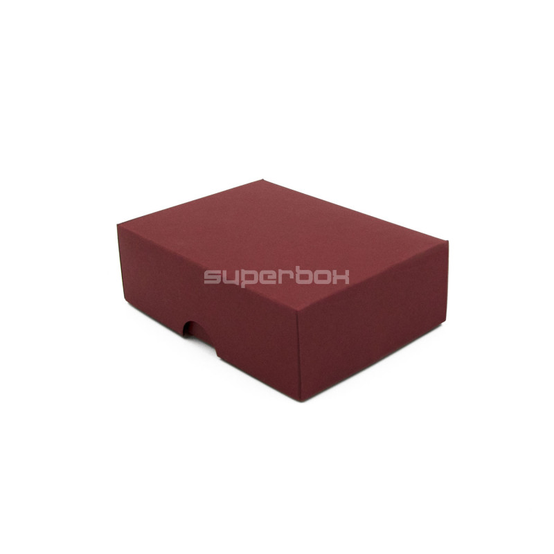 2-PC Small Rectangle Gift Box from Burgundy Cardboard