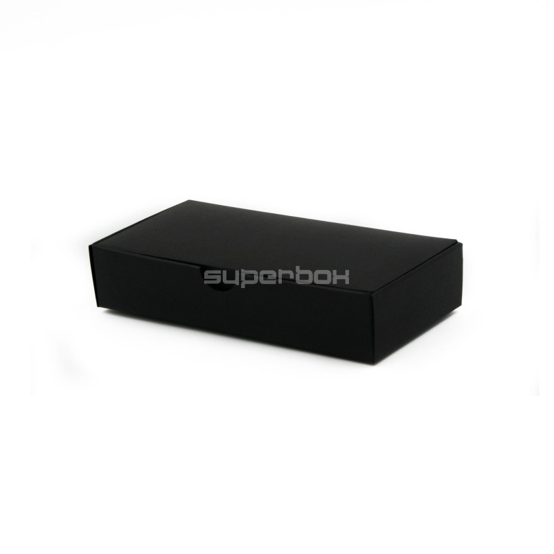 Elongated Gift Box from Black Decorative Cardboard