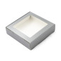 Silver Cookie Box with PVC Window