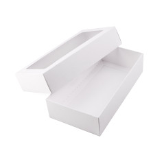 Two Piece White Gift Box with Window